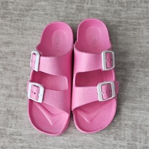 Capelli of New York Vibrant Pink Kids Sandals